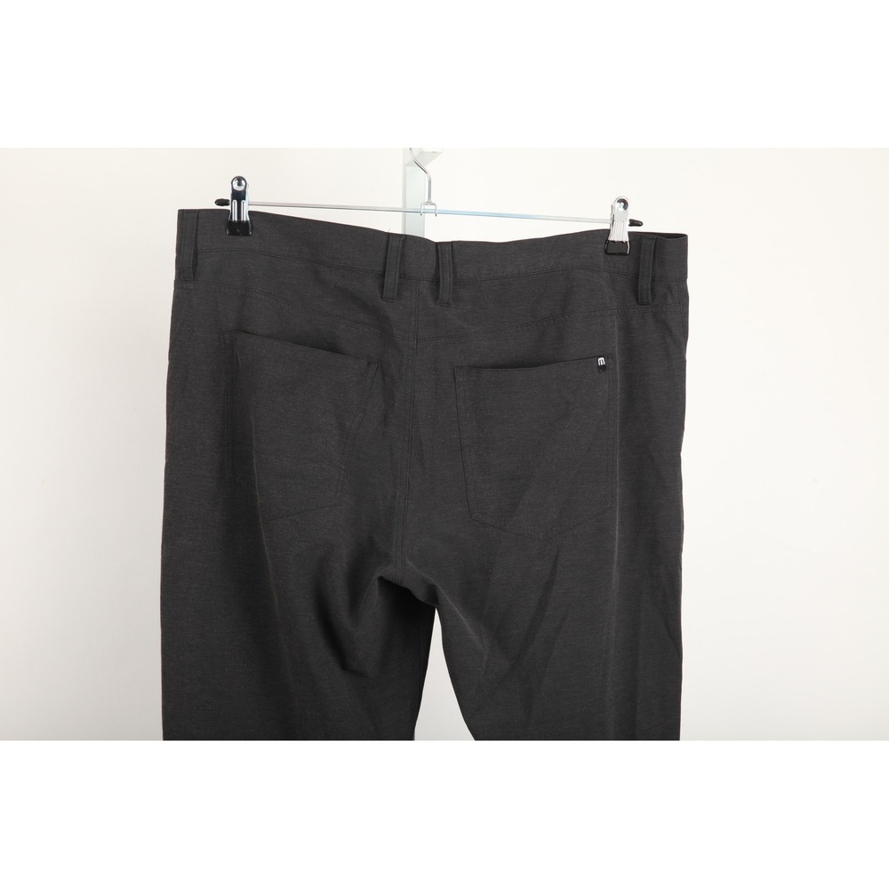 TravisMathew Pants Mens 38 Charcoal Grey 5-Pocket Performance Straight Leg - Picture 5 of 14
